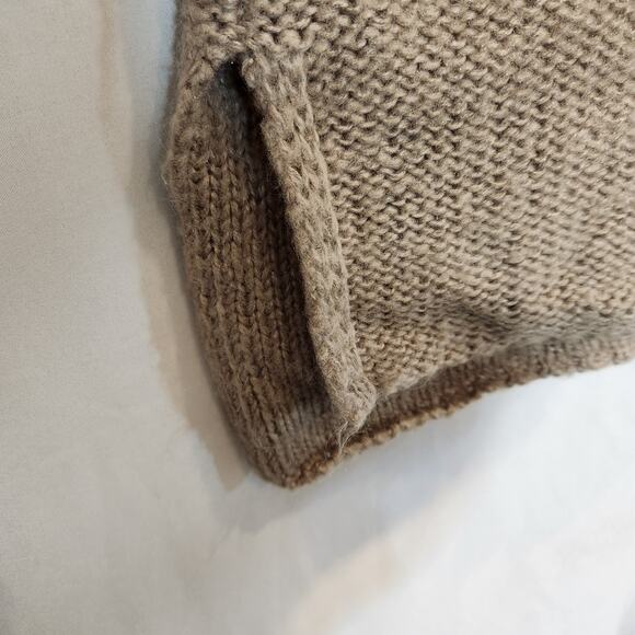 H&M Beige Lt Brown Neutral Earthy Relaxed Knit Comfy Pullover Sweater Womens XL - Picture 7 of 8